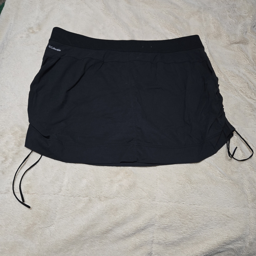 Columbia Omni Shield Skorts Skirt cinched skirt shorts, golf tennis black 2X